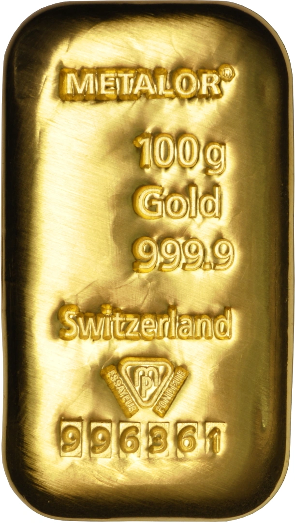100 gram goudbaar - Metalor