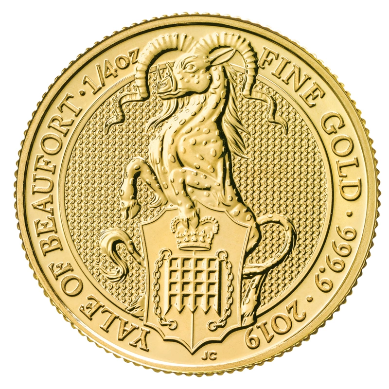 1/4oz Gold Coin, Yale Of Beaufort - Queens Beast 2019