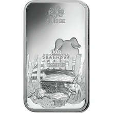 1 troy ounce zilverbaar PAMP - Varken - 2019