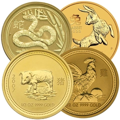 1/2 troy ounce gouden Perth Mint Lunar munt beste waarde