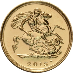 2015 gouden 1/2 Sovereign munt Elizabeth II 4de Portret