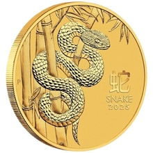 2025 Perth Mint Jaar van de Slang 1/10oz Gouden Munt