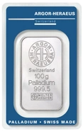 Argor-Heraeus 100 Gram Palladiumbaar