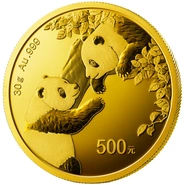 2023 30g Gouden Chinese Panda Munt