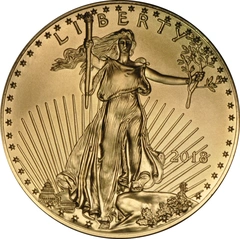 2018 1/2 troy ounce gouden American Eagle munt