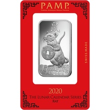 1 troy ounce zilverbaar PAMP - Rat - 2020