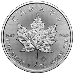 2025 1 troy ounce zilveren Maple Leaf munt