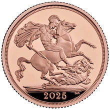 2025 Proof St George & De Draak Gouden Soeverein Munt In Doos