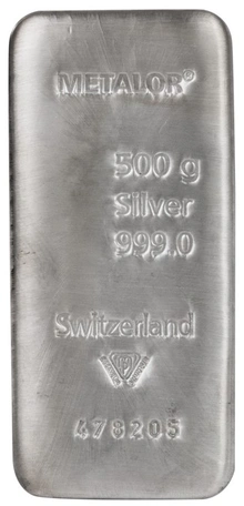 Metalor 500g Zilverbaar