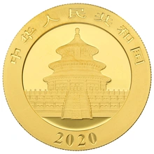 30 gram gouden Panda munt - 2020