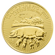 1 troy ounce gouden Lunar UK munt (varken) -2019