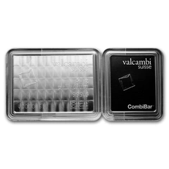 50 x 1 g Palladium staaf Valcambi CombiBar
