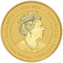 2024 1/20oz Perth Mint Jaar van de Draak Gekleurde Gouden Munt