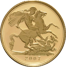 2007 Gold Sovereign - Elizabeth II Fourth head - Proof No box