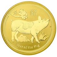 1 troy ounce gouden Lunar munt - Varken - 2019