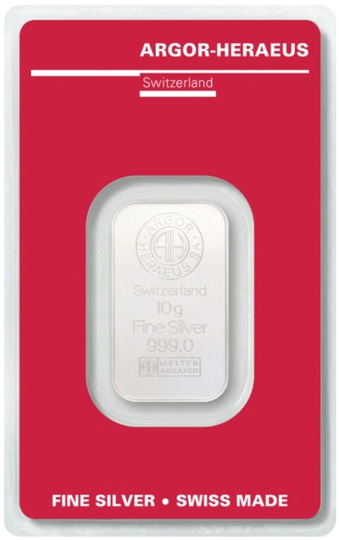 Argor-Heraeus 10 Gram Silver Bar