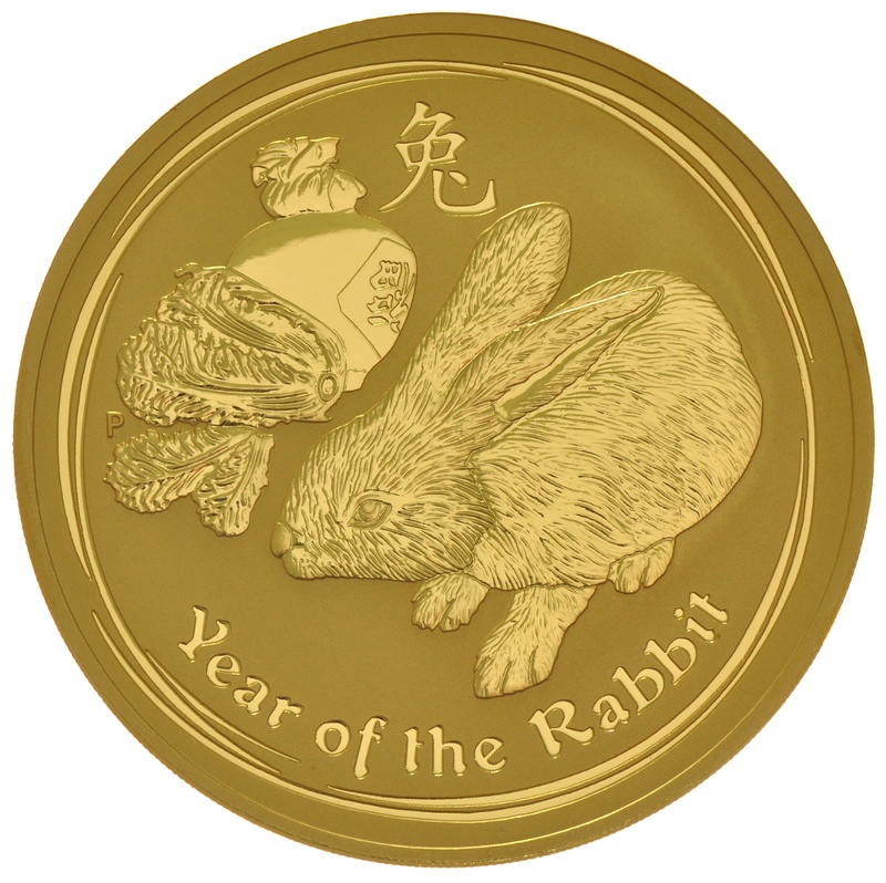 2011 10oz Year of the Rabbit Lunar Gold Coin