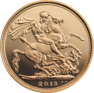 2013 Gold Sovereign - Elizabeth II Fourth head - Proof No box