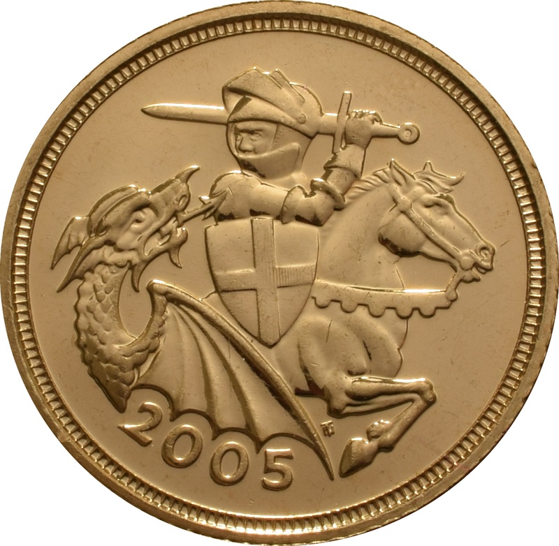 2005 Gold Half Sovereign Elizabeth II Fourth Head