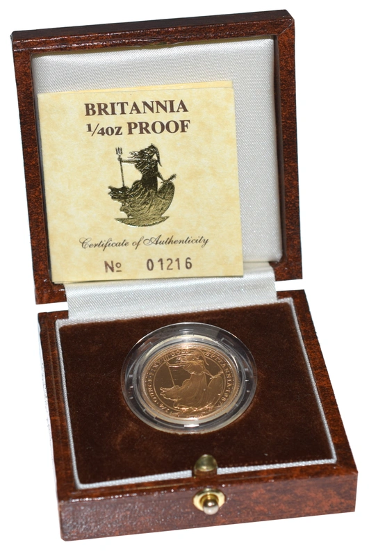 1987 Proof 1/4oz Gold Britannia Coin Boxed