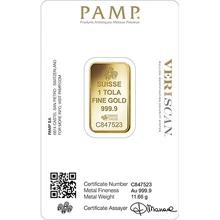 PAMP 1 Tola Gold Bar