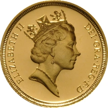 1988 Proof Sovereign Elizabeth Third head No box or certificate