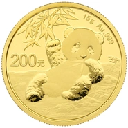 15 gram gouden Panda munt - 2020