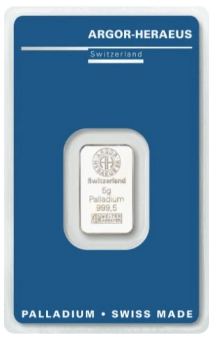 Argor-Heraeus 5 Gram Palladiumbaar