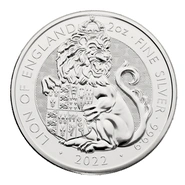 2022 The Lion of England - Tudor Beasts 2 Ons Zilver Munt