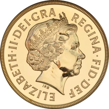 1998 Brilliant Uncirculated Gold Five Pound Coin (Quintuple Sovereign)