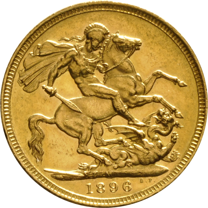 1896 Gold Sovereign Coin Queen Victoria Old Head Melbourne