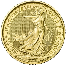 2022 Britannia Halve ounce Gouden Munt