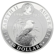 1 kilogram zilveren Kookaburra munt - 2020