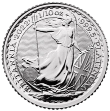 2022 1/10 Ons Platina Britannia Munt