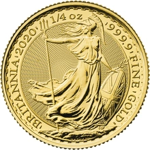 1/4 troy ounce gouden Britannia munt - 2020