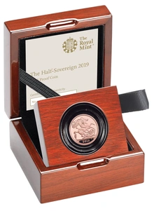 1/2 gouden Sovereign munt proof - 2019 (box)