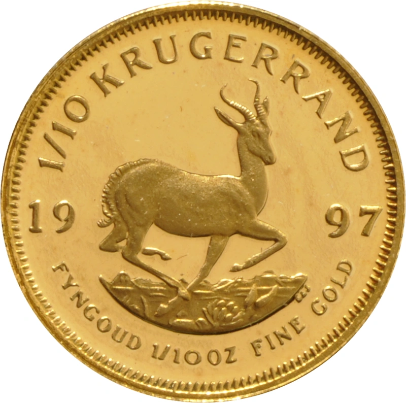 1997 Proof 1/10oz Krugerrand Gold Coin