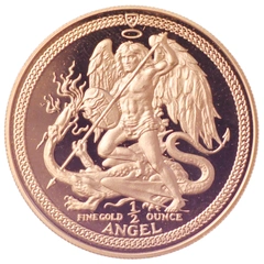 1/2 troy ounce gouden Isle of Man Angel munt