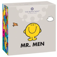 2021 1 Ons Mr Men - Mr Happy Proof Gouden Munt In doos