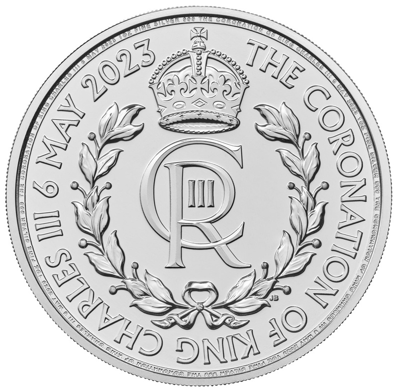 2023 Kroning £2 Eén ons zilveren munt