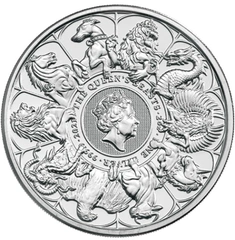 2021 2 troy ounce zilveren Queen's Beasts munt Completer