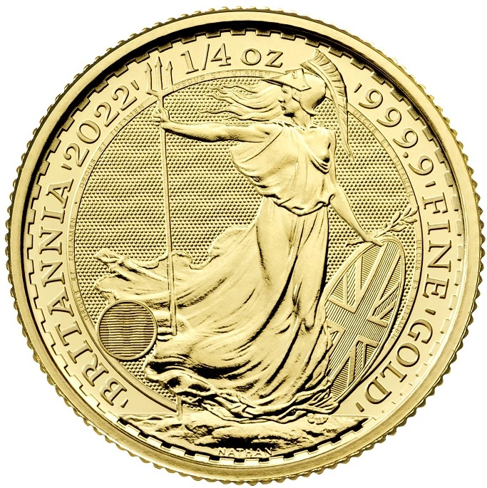 2022 Kwart Ons Britannia Gouden Munt