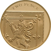 Gouden Twee Pence Munt