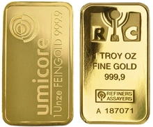 1oz Gold Bars (Pre Owned)