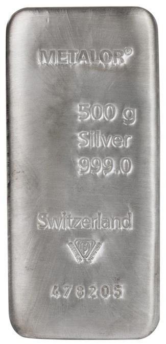 Metalor 500g Zilverbaar
