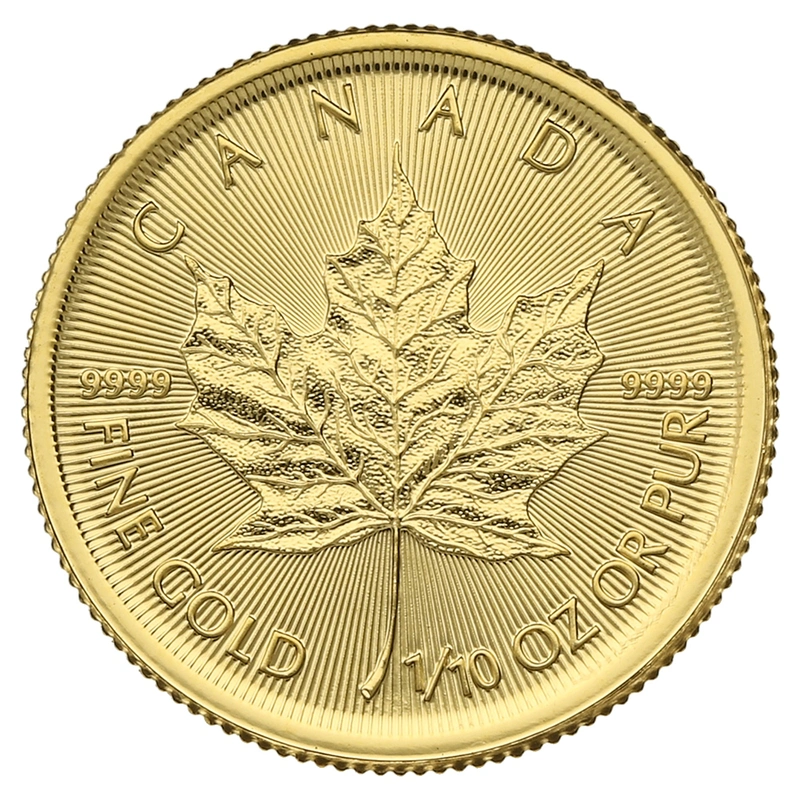 1/10 troy ounce gouden Maple Leaf munt - 2019