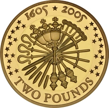 2005 Two Pound Proof Gold Coin: Gunpowder Plot