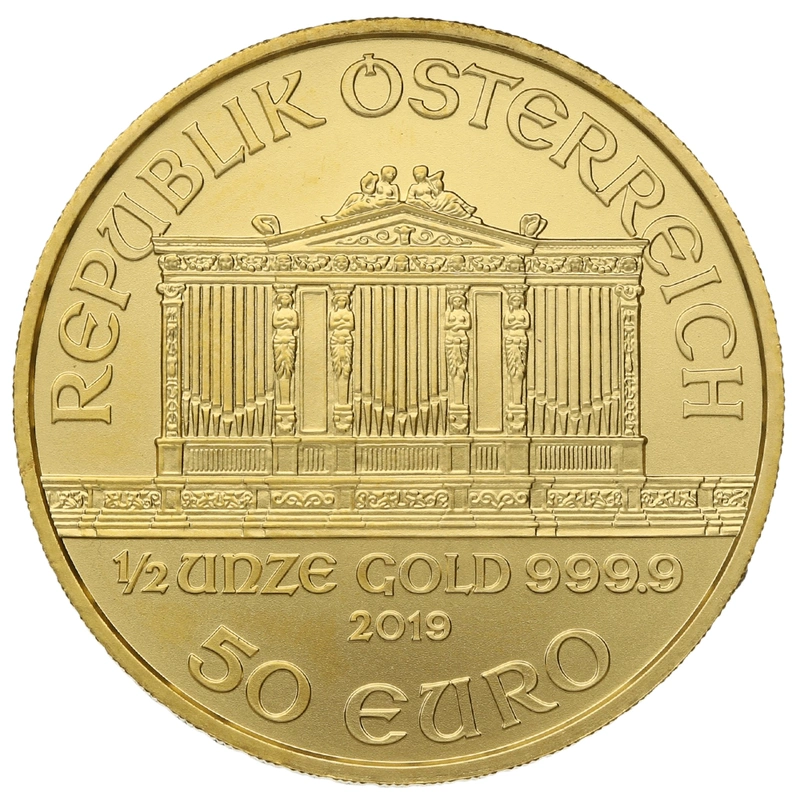 1/2 troy ounce gouden Philharmoniker munt - 2019