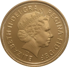 2001 Gold Half Sovereign Elizabeth II Fourth Head - Proof no box