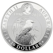 1 kilogram zilveren Kookaburra munt - 2020